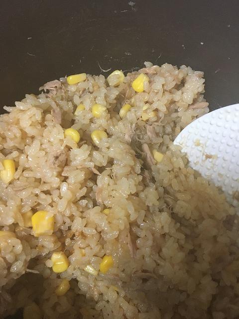 ツナとコーンの炊き込みご飯