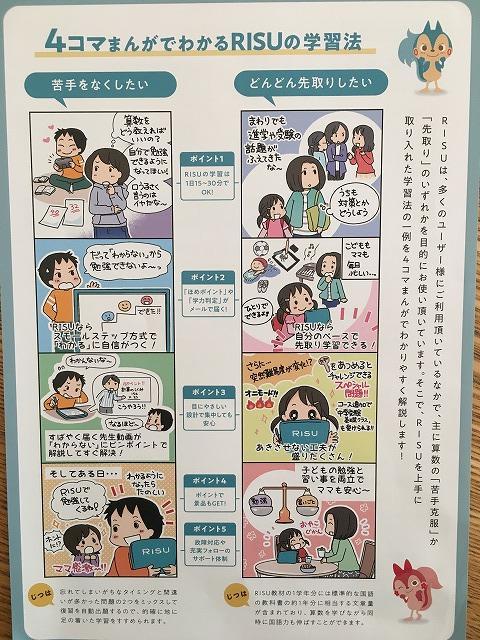 4コマ漫画でわかるRISUの学習法