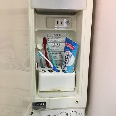 備え付けの歯ブラシ収納が使いづらい